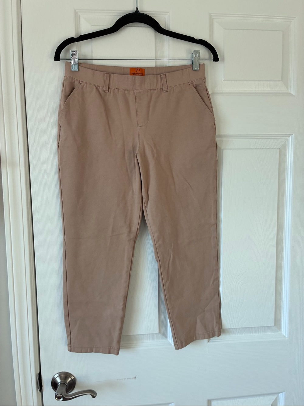 Women's Beige Straight-Leg Pants